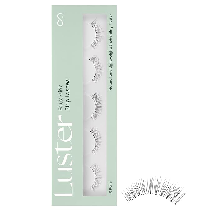 Photo 1 of Cashmeren Faux Mink Strip Lashes, DIY Individual Fake Eyelashes At Home Extensions, Subtle and Natural Eye Lashes for Everyday, Waterproof and Reusable Lashes Wispy, 5 Pairs Enchanting Flutter 