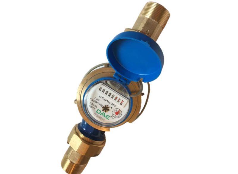 Photo 1 of DAE AS320U-150P 1-1/2” Water Meter with Pulse Output, Measuring in Gallon + Coupling
