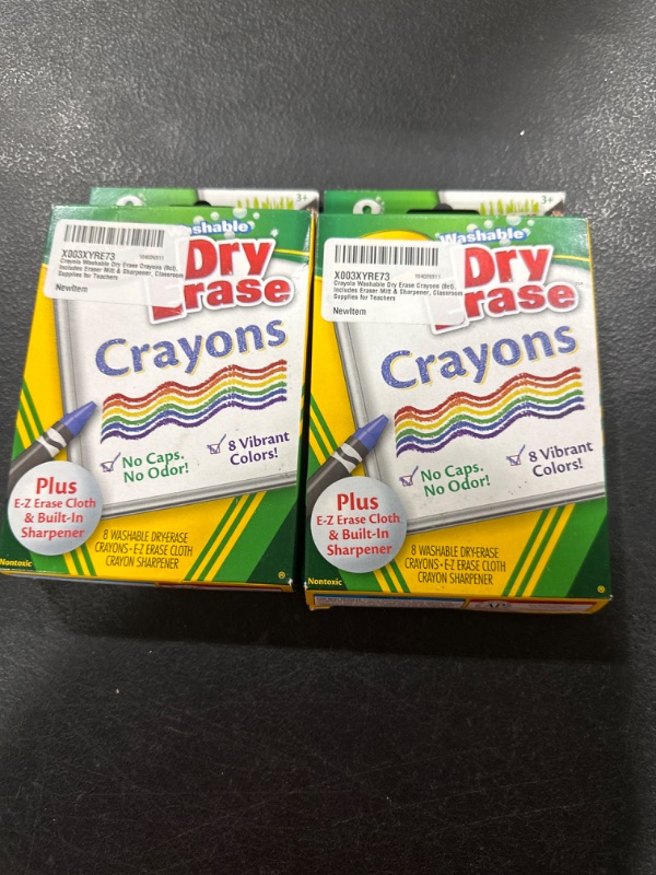 Photo 1 of Crayola® Washable Dry-Erase Crayons, Assorted, 8/PackCrayola® Washable Dry-Erase Crayons, Assorted, 8/Pack 2 PACK 