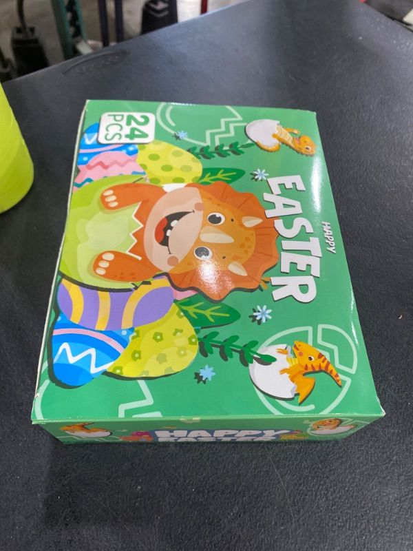 Photo 1 of 24 Pack Easter Eggs with Dinosaur Toys, Easter Eggs with Toys Inside for Easter Eggs Hunt, Easter Basket Stuffers Fillers, Easter Party Favors for Kids, Easter Gifts for kids, Classroom Easter Prizes

