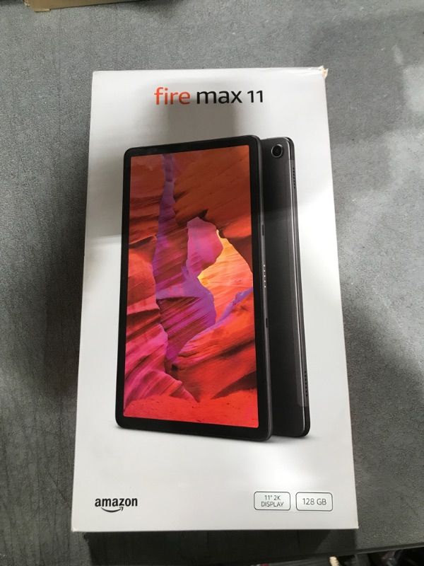 Photo 1 of Fire Max 11 tablet, vivid 11" display, octa-core processor, 4 GB RAM, 14-hour battery life, 128 GG