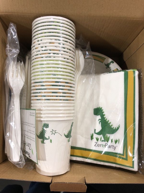 Photo 2 of 212pcs Wild Animal Party Decorations 30 Guests, Zoo Pals Paper Plates Cups Napkins TrashBag T-Rex Dinosaur Zebra Giraffe Leopard Party Supplies + Kids Activities for Jungle theme Birthday Decorations 30 Animal Stripes with doodles