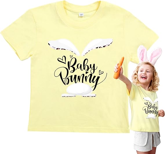 Photo 1 of [Size 2T] Mama Bunny Easter T Shirt Baby Bunny Casual Shirt Family Easter Tee with Funny Cute Rabbit Graphic for Easter Party
