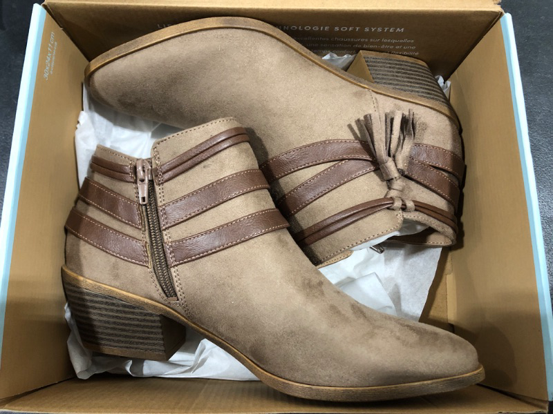 Photo 2 of [Size 10W] LifeStride Women's Paloma Ankle Bootie Boot 10 Wide Mushroom