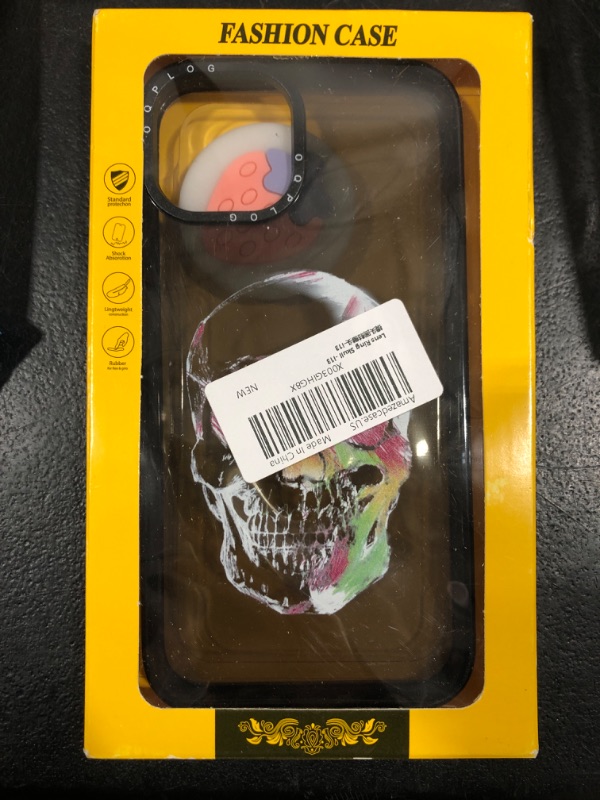 Photo 1 of Coralogo for iPhone 13 Case Cute Cartoon Teen Girls Designed Cases Cool Character Unique Black Skull Phone Cover for iPhone 13 6.1 Inch for iPhone 13-Black Skull