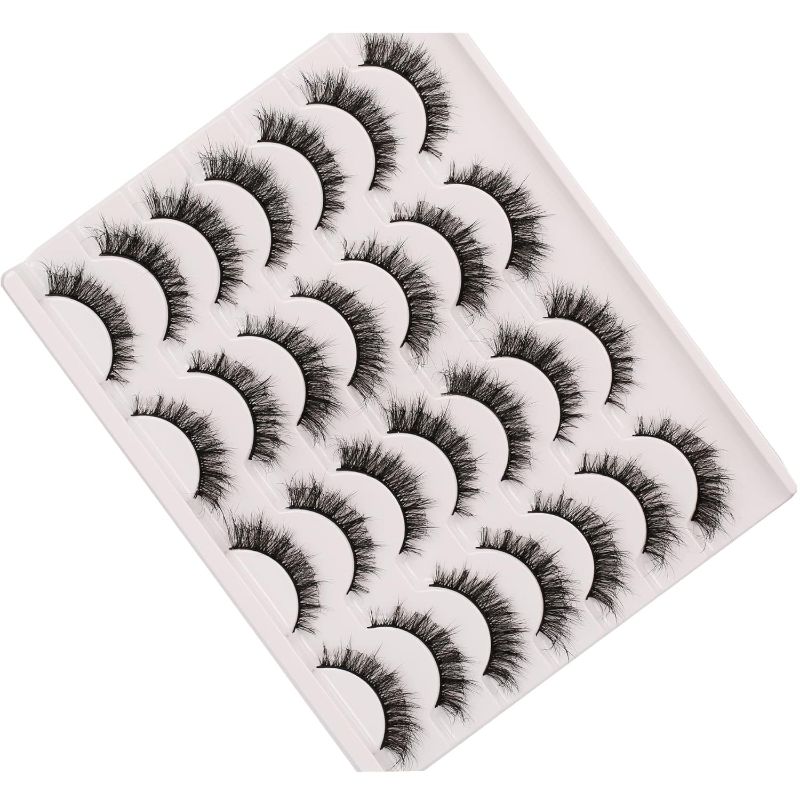 Photo 1 of Gmagictobo False Eyelashes Extensions Look Natural Cat Eye Lashes Pack Short Wispy 3D Faux Mink Lashes Fluffy False Lashes 14 Pairs Multipack
