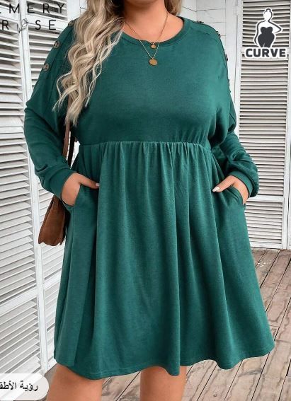 Photo 1 of [Size 2XL] Women's Long Dress- Emerald