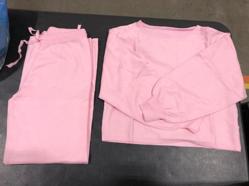 Photo 2 of [Size M] Ladies Long Sleeve 2pc Set- Pink