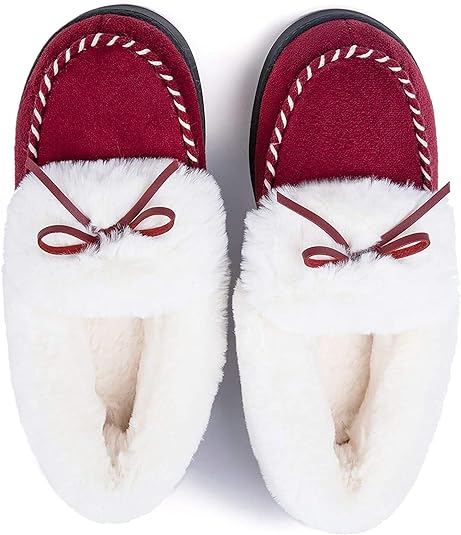Photo 1 of [Size 6.5] Women's Moccasins Slippers- Red