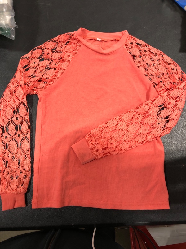 Photo 1 of [Size M] Girls Long Sleeve Shirt- Coral