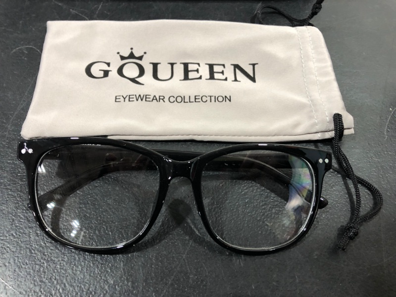 Photo 2 of GQUEEN Oversized Fake Glasses for Women Men Non Prescription Glasses Clear Lens Glasses Eyeglasses, 201581
