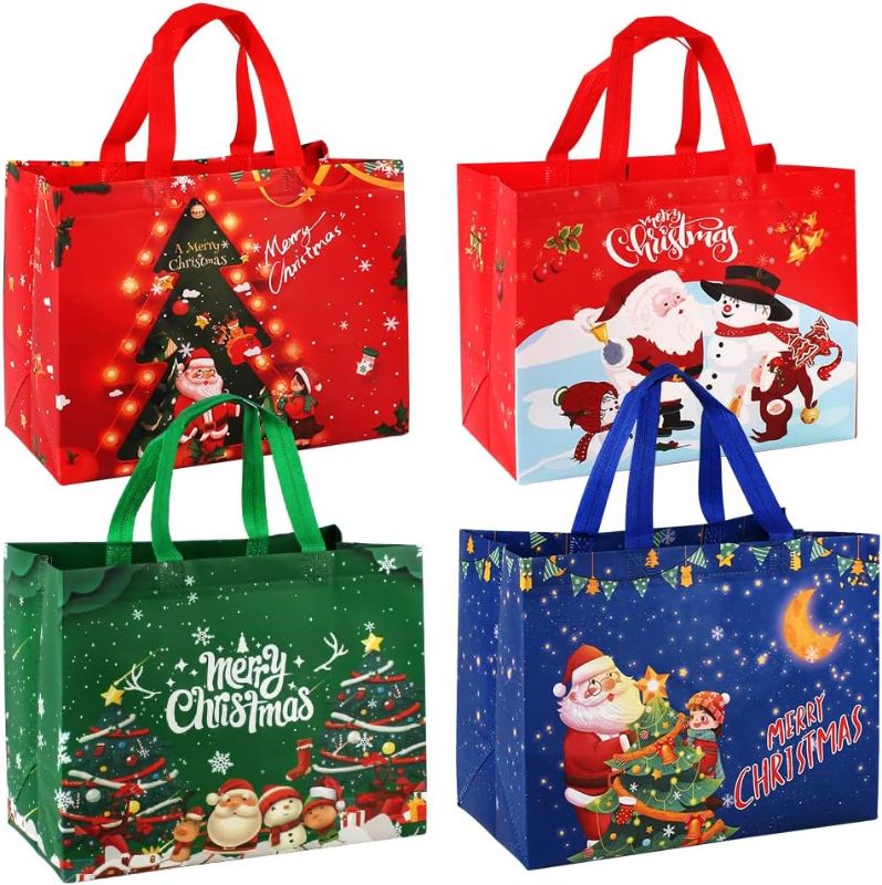 Photo 1 of [Pack of 7] Reusable Christmas Sacks with Handles