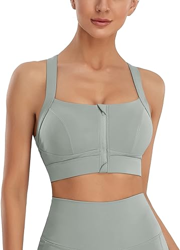 Photo 1 of [Size XL] FEOYA Women Sports Bra Front Button Yoga Shockproof Adjustable Bra X-Shaped Cross Knit Vest Without Steel Ring
