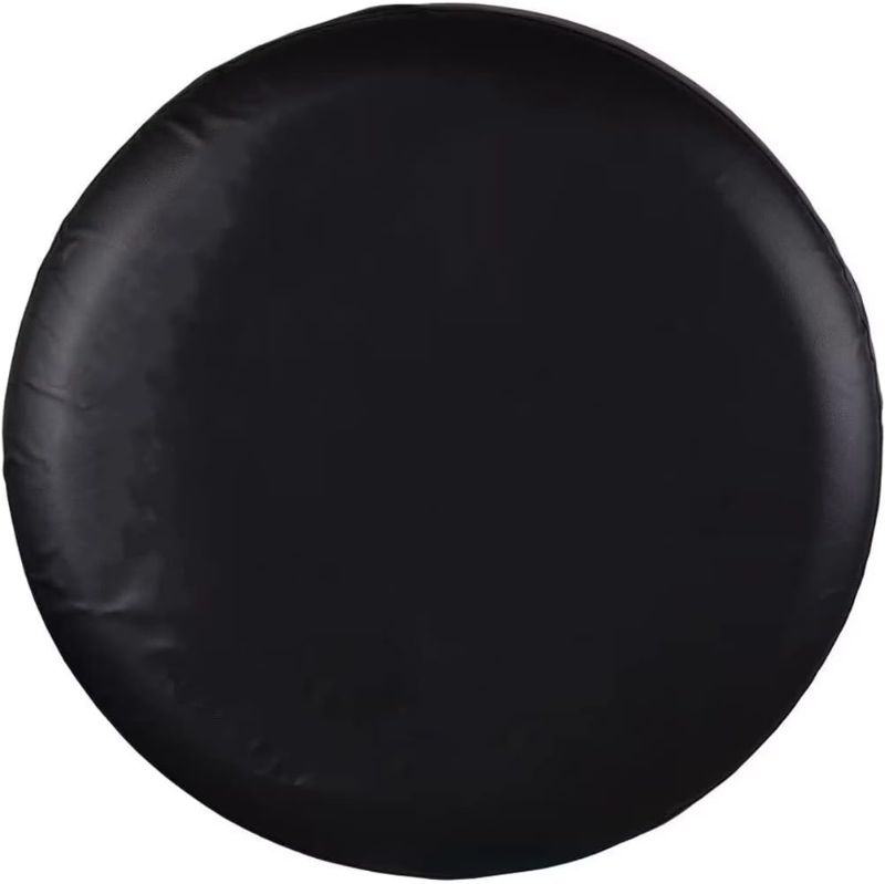 Photo 1 of 15 Inch Spare Tire Cover,PVC Leather Waterproof Dust-Proof Universal Spare Wheel Tire Cover Fit for Jeep,Trailer, RV, SUV and Many Vehicle,Wheel Diameter 28" - 29",Black