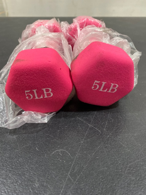 Photo 2 of 2 PACK- 5 lbs DUMBBELL- PINK