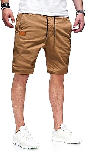 Photo 1 of Boonlight Mens Casual Flat Front Shorts Running Shorts for Men with Multi Pocket Athletic Shorts for Summer- LARGE
