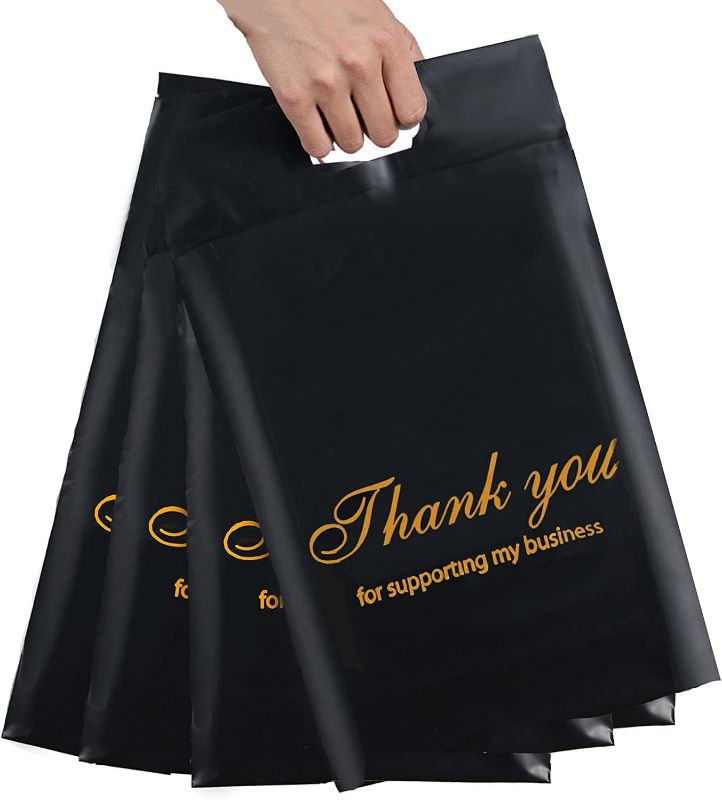 Photo 1 of 100pcs Poly Mailers 10x13 Inch with Handle, Packaging Bags for Small Business, Shipping Bags for Clothing, Small Business Packaging Suppilies

