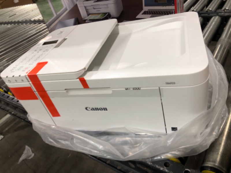 Photo 3 of Canon PIXMA TR4723 Wireless Color All-in-One Inkjet Printer, White - Print Copy Scan Fax - 2-Line LCD Display, 4800 x 1200 dpi, Auto 2-Side Printing, 20-Sheet ADF, Tillsiy TR4723/White