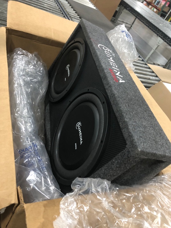 Photo 2 of 12" Dual Loaded Compact Active Subwoofer System, 1200W Audio Bass Subwoofer Sub, 150W RMS Subwoofer Enclosure with Integrated Amplifier