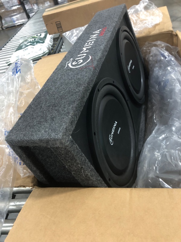 Photo 3 of 12" Dual Loaded Compact Active Subwoofer System, 1200W Audio Bass Subwoofer Sub, 150W RMS Subwoofer Enclosure with Integrated Amplifier