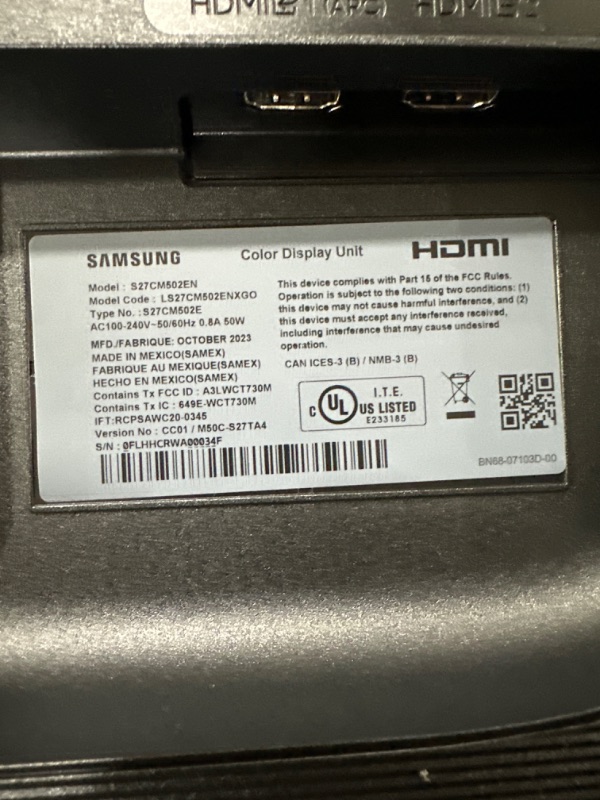 Photo 4 of SAMSUNG 27" M50C Series FHD Smart Monitor w/Streaming-TV, 4ms, 60Hz, HDMI, HDR10, Watch Netflix, YouTube and More, IoT Hub, Mobile Connectivity, LS27CM502ENXGO, Black Black 27-inch M50C (2023 Refresh) IOT Hub, GameHome + Health Monitoring