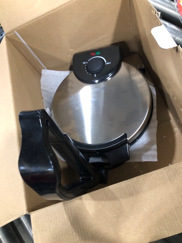 Photo 2 of 10inch Roti Maker by StarBlue with FREE Roti Warmer - The automatic Stainless Steel Non-Stick Electric machine to make Indian style Chapati, Tortilla, Roti AC 110V 50/60Hz 1200W SB-SW2093