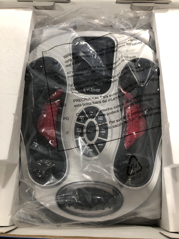 Photo 2 of Creliver Foot Stimulator (FSA HSA Approved) with EMS TENS for Pain Relief and Circulation, EMS Foot Massager for Neuropathy, Electric Nerve Muscle Stimulator Machine with 8 Pads for Feet Legs