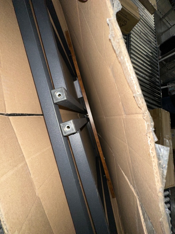 Photo 1 of Leopard Outdoor Products Folding Computer Desk for Small Spaces, Space-Saving Home Office Desk, Foldable Computer Table, Laptop Table, Writing Desk, Compact Study Reading Table (Rustic Brown)