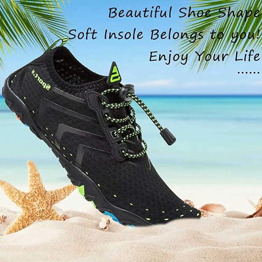 Photo 1 of [Size 10.5] YALOX Water Shoes Men's Women's Swim Shoes Outdoor Beach Barefoot Quick-Dry Aqua Pool Socks Swimming Yoga Surfing Exercise
