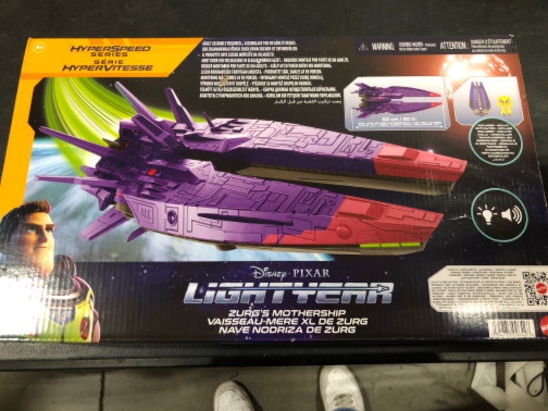 Photo 2 of Disney and Pixar Lightyear Toys, Zurg Mothership Enemy Space Vehicle with Lights & Sounds??, Mini Zyclops Figure in Deployable Pod??? Frustration Free Packaging
