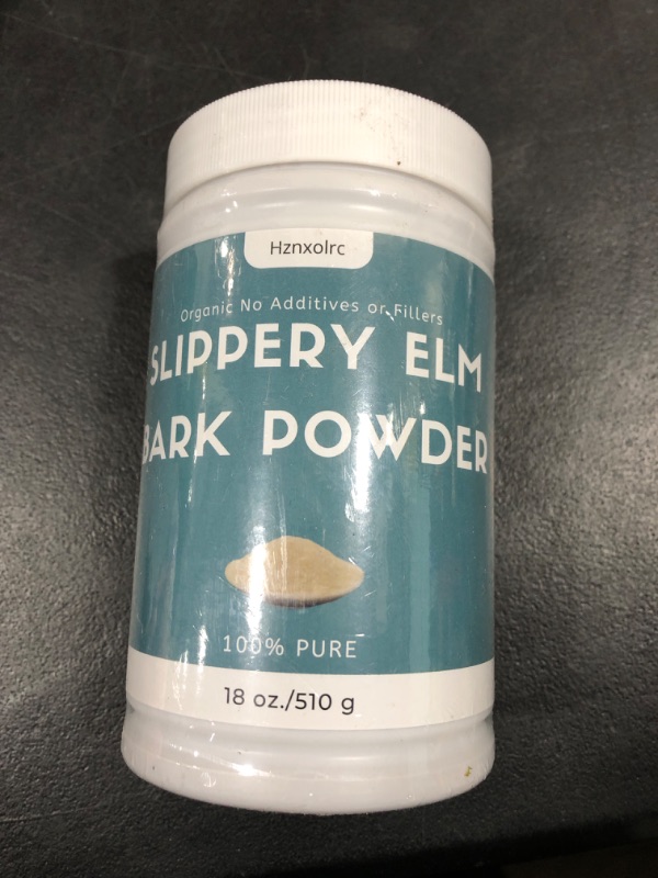 Photo 2 of 18 oz Organic Slippery Elm Powder, Organic Slippery Elm Bark Powder, 100% Pure & Natural, Food-Grade, Helps Soothe The Throat and Coughing, Vegan, Pet Friendly