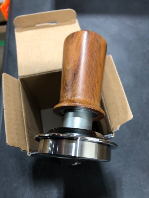 Photo 2 of IKAPE 51mm Espresso Coffee Tamper, Spring-loaded Calibrated Tamper with Premium Stainless Steel, Newly Upgraded Walnut Tamper Compatible with All 51mm Espresso Machine Bottomless Portafilter