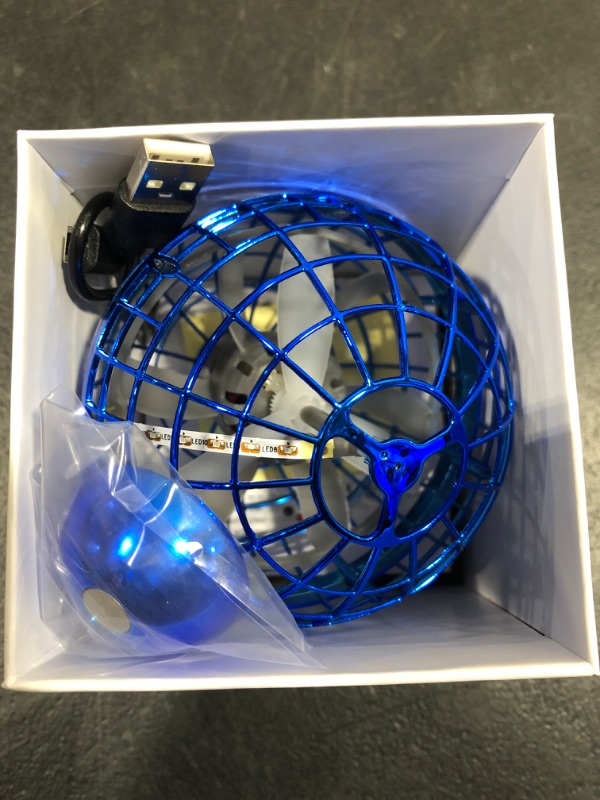 Photo 1 of Flying Orb Ball, Flying Spinner Ball Toy, Hand Controlled Boomerang Hover Ball, Fidget Spinner Stress Ball, Christmas Birthday Cool Toys Gifts for 6 7 8 9 10+ Year Old Boys Girls Teens Indoor Outdoor Blue