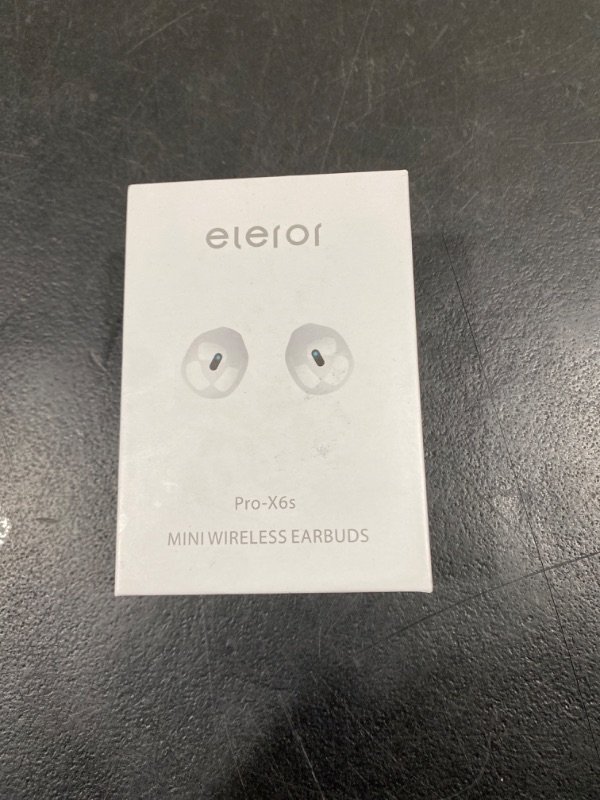 Photo 3 of eleror Invisible Wireless Blue Tooth Earbuds Mini Earpiece Small Ear Buds Semi in-Ear Headphone Touch Control for Work, Home, Music, Audiobooks and Podcasts(Black)