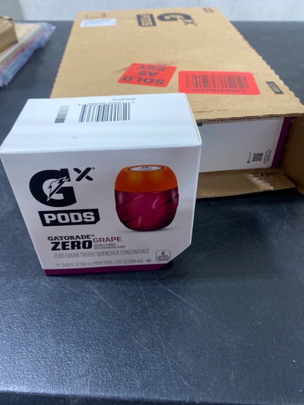 Photo 3 of Gatorade Gx Hydration System, Non-Slip Gx Squeeze Bottles Or Gx Sports Drink Concentrate Pods - 4 count (Pack of 6) Zero Sugar Grape Pack of 24