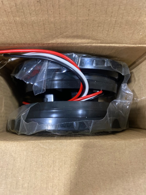Photo 1 of 4" Inch Round Led Stop Turn Tail Back-up Reverse Fog Lights 12 LED Truck Trailer Light Kit with Grommet ?DOT Certified?2Pcs?Red?