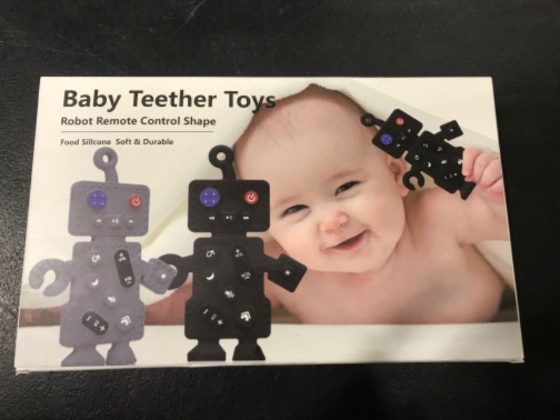 Photo 1 of Baby Teething Toys, DDMY Robot Remote Control Shape Silicone Toddler Teething Toys for Babies 0-6-12-36Months, Baby Chew Toys for Sucking Needs, Sensory Teething Pacifiers Toys for Baby (3 Pack)