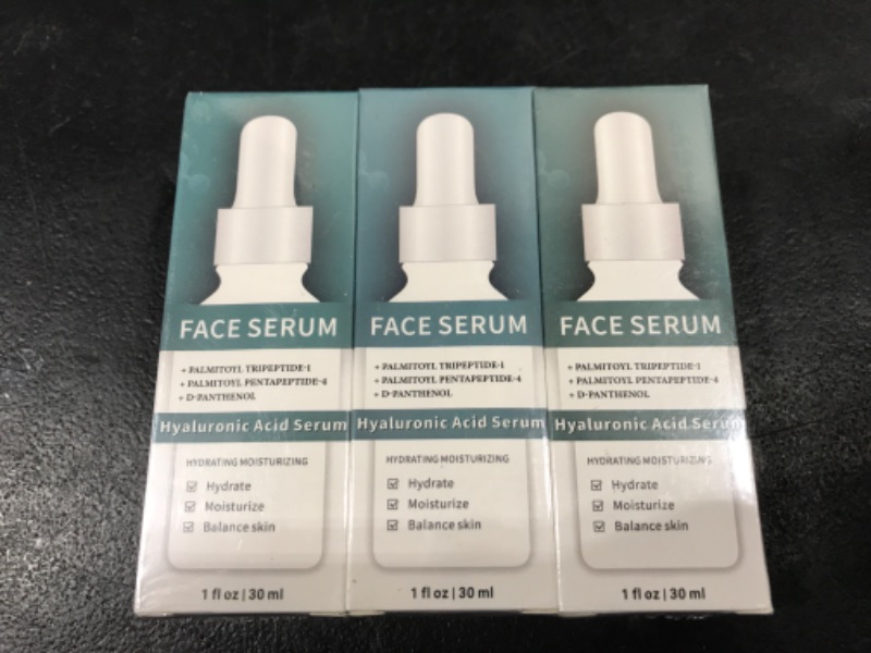 Photo 2 of 3 Pack Hyaluronic Acid Serum Moisturizing for Face Anti-Wrinkle (1FL.OZ)
EXPIRE 12/19/2026