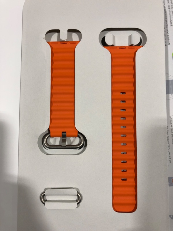 Photo 11 of Apple Watch Ultra 2 [GPS + Cellular 49mm] Smartwatch with Rugged Titanium Case & Orange Ocean Band. Fitness Tracker, Precision GPS, Action Button, Extra-Long Battery Life, Bright Retina Display Titanium Case with Orange Ocean Band One size - fits 130-200m