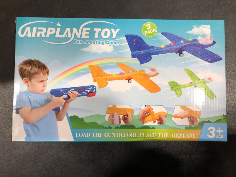 Photo 1 of Amazing Fun 3 Pk. Foam Glider with LED Lights and Hand Launcher
