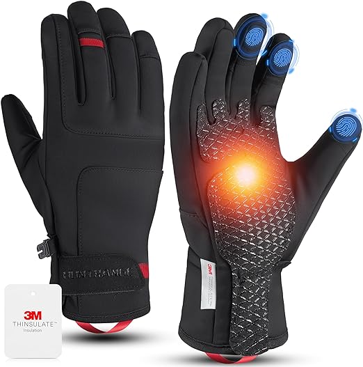 Photo 1 of [Size XXL] ZUGM Best Gloves for Cold Weather, 5-Layer Touch Screen Cold Weather Gloves, Winter Travel Camping Essentials & Stocking Stuffers Mens Gifts & Cool Stuff Gadgets for Men Women