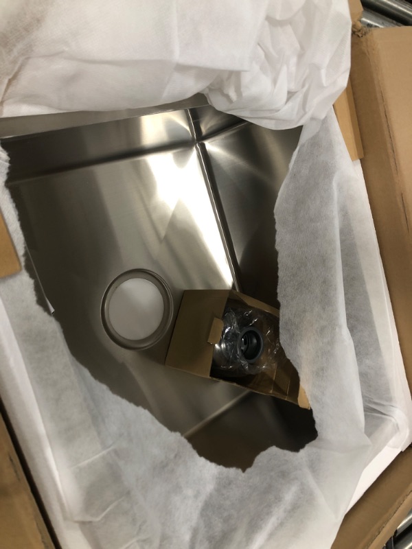 Photo 1 of 15 Inch Bar Sink Undermount Kitchen Sink - VASOYO 15"x17" Wet Bar Prep Sink White Undermount Kitchen Sink Dual Mount Single Bowl Granite Sink Single Bowl Undermount Bar Sink with Bottom Grid & Drain 15"x17"x10" White