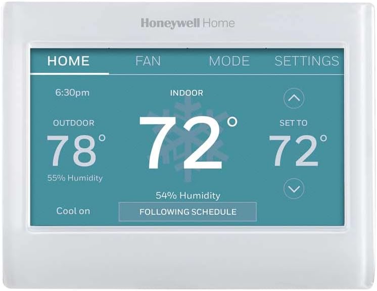 Photo 1 of Honeywell Home RTH9600WF Smart Color Thermostat Energy Star Wi-Fi Programmable Touchscreen Alexa Ready - C-Wire Required, Not Compatible with Line Volt Heating
