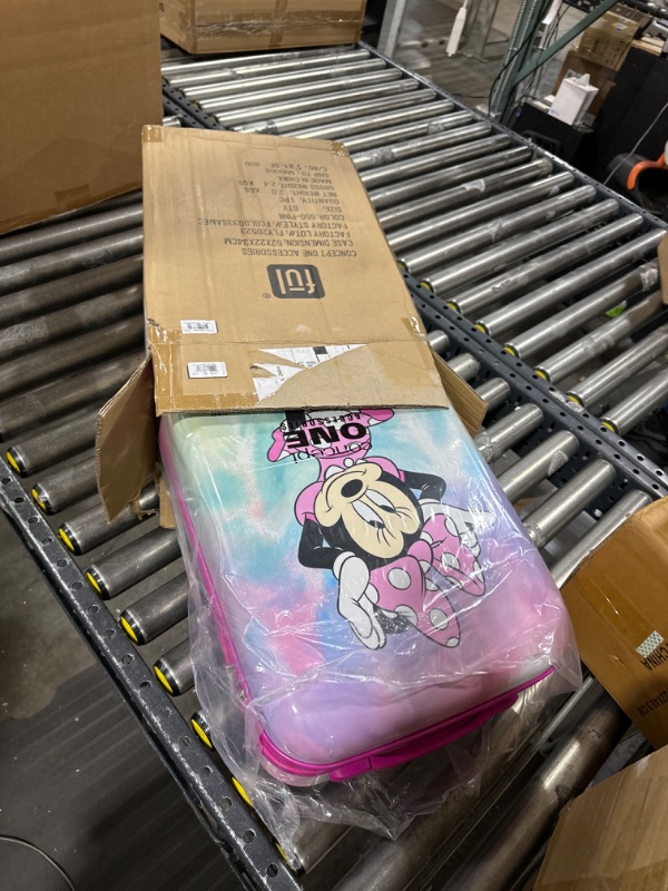 Photo 1 of FUL Disney Minnie Mouse 21 Inch Kids Rolling Luggage, Hardshell Carry On Suitcase with Wheels, Pink