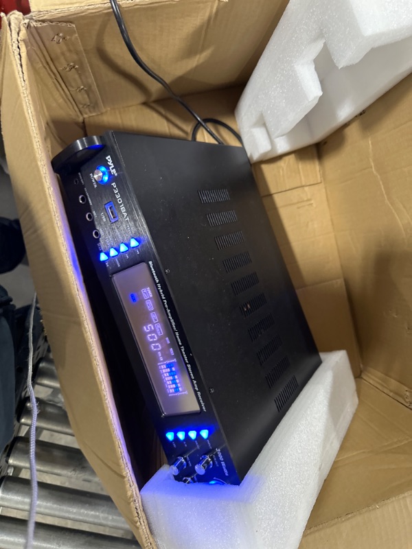 Photo 3 of Pyle Wireless Bluetooth Home Stereo Amplifier - Hybrid Multi-Channel 3000 Watt Power Amplifier Home Audio Receiver System w/AM/FM Radio, MP3/USB,AUX,RCA Karaoke Mic in - Rack Mount, Remote - P3301BAT
