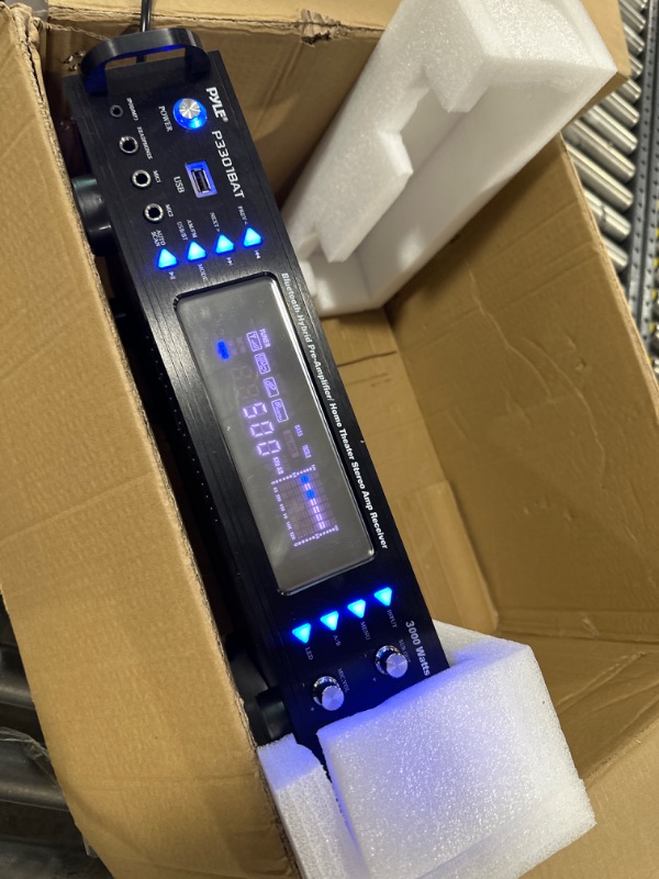 Photo 1 of Pyle Wireless Bluetooth Home Stereo Amplifier - Hybrid Multi-Channel 3000 Watt Power Amplifier Home Audio Receiver System w/AM/FM Radio, MP3/USB,AUX,RCA Karaoke Mic in - Rack Mount, Remote - P3301BAT
