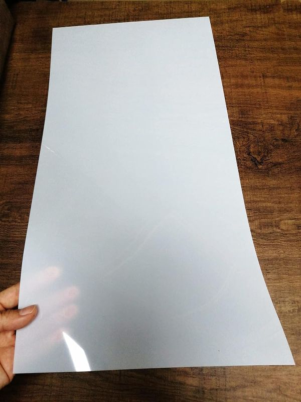 Photo 1 of 12 x 24 inch 8 Sheets 10 mil Mylar Sheet Milky Translucent PET Blank Stencil Making Sheet for Cricut, Silhouette, Cut Tool Template Material (Flat Packaging)
