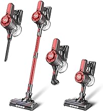 Photo 1 of *FOR PARTS* Vacuum Cleaners for Home, Cordless Vacuum Cleaner with 80000 RPM High-Speed Brushless Motor, 2200mAh Powerful Lithium Batteries, 5 Stages High Efficiency Filtration, Up to 30 Mins Runtime Vacuum Light Red