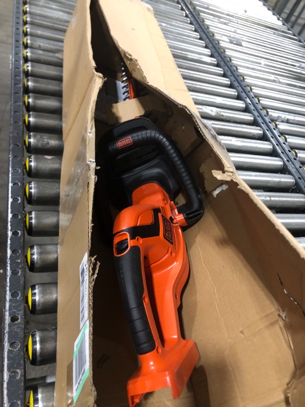 Photo 2 of BLACK+DECKER 40V MAX Cordless Hedge Trimmer with Battery, 2.0-Ah (LHT2436B & LBX2040)