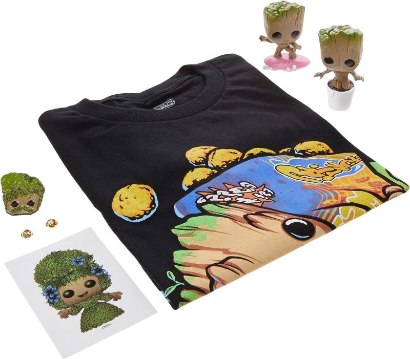Photo 1 of [Size M] Funko Marvel Collector Corps Subscription Box, I Am Groot Disney+ Theme, L, Multicolor
